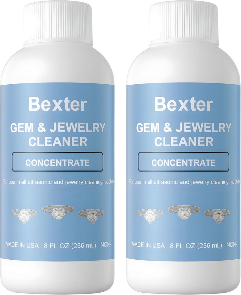 Bexter Gem & Jewelry Cleaner Concentrate 8 fl oz (2-Pack) non-toxic formula 16 FL OZ PER ORDER - Image 1